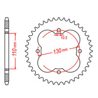 MTX 1355 Steel Rear Sprocket #428 (11-HF7)