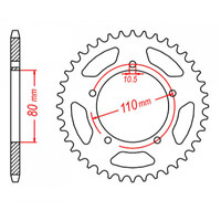 MTX 1075 Steel Rear Sprocket #520 (11-KCR)
