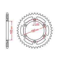 MTX 896 Steel Rear Sprocket #520 (11-KM2)