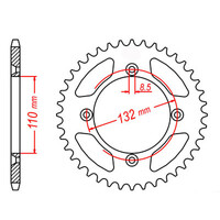 MTX 895 Steel Rear Sprocket #428 (11-KM4)
