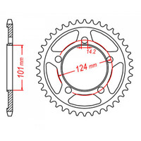 MTX 898 (2) Steel Rear Sprocket #525 (11-KM7)
