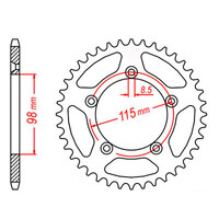 MTX 894 Steel Rear Sprocket #420 (11-KMX)