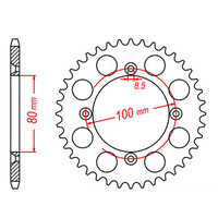MTX 1204 Steel Rear Sprocket #428 (11-KN4)