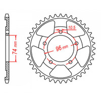 MTX 1209 Steel Rear Sprocket #520 (11-KV3)