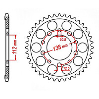 MTX 1303 (2) Steel Rear Sprocket #520 (11-MGS)