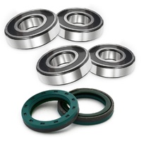 SKF Wheel Service Kit - Premium OEM Replacement Seals + Bearings, Fits OEM Spacers - 4x Brg 2x Seal (5)