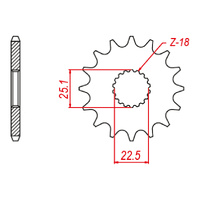 MTX 1185 Steel Front Sprocket #520 (17T) (10-1185-17)