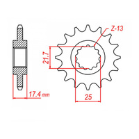 MTX 1299 Steel Front Sprocket #520 (14T) (10-KVO-14)