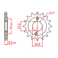 MTX 1322 Steel Front Sprocket #520 (13T) (10-587-13)