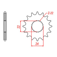 MTX 394 Steel Front Sprocket #520 (17T) (10-394-17)
