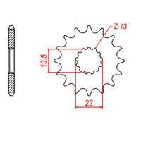 MTX 1439 Steel Front Sprocket #520 (15T) (10-05C-15)