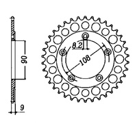 MTX 491 Steel Rear Sprocket #520 (40T) (11-601-40)