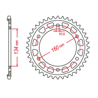 MTX 1317 Steel Rear Sprocket #525 (40T) (11-1317-40)
