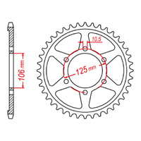 MTX 2020 Steel Rear Sprocket #520 (41T)