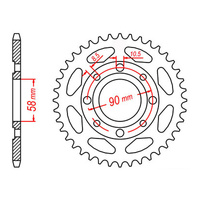 MTX 269 Steel Rear Sprocket #428 (43T) (11-437-43)