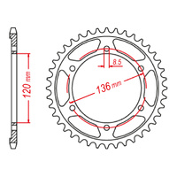 MTX 3C5 Steel Rear Sprocket #428 (48T) (11-3C5-48)