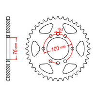 MTX 1825 Steel Rear Sprocket #520 (45T) (11-374-45)