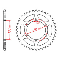 MTX 305 Steel Rear Sprocket #520 (45T) (11-305-45)