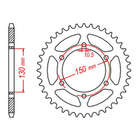 MTX 305 Steel Rear Sprocket #520 (46T) (11-305-46)