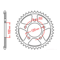 MTX 702 Steel Rear Sprocket #525 (40T) (11-702-40)