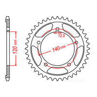 MTX 1797 Steel Rear Sprocket #530 (41T) (11-40F-41)