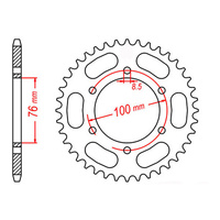 MTX 1844 Steel Rear Sprocket #428 (47T) (11-844-47)