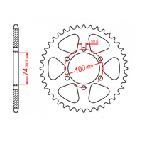 MTX 1073 Steel Rear Sprocket #520 (46T) (11-HY3-46)