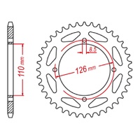 MTX 1466 Steel Rear Sprocket #428 (47T) (11-1466-47)
