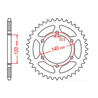 MTX 498 Steel Rear Sprocket #525 (45T) (11-ZXR-45)