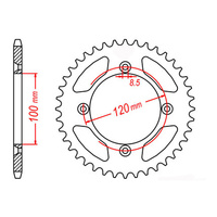 MTX 798 Steel Rear Sprocket #428 (44T) (11-209-44)