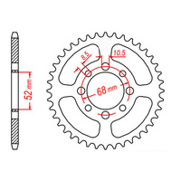 MTX 802 Steel Rear Sprocket #428 (48T) (11-464-48)