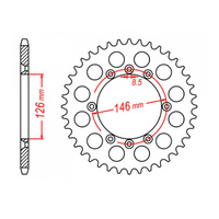 MTX 805 Steel Rear Sprocket #428 (50T) (11-01A-50)