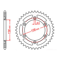 MTX 822 Steel Rear Sprocket #520 (51T) (11-415-51)