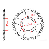 MTX 829 Steel Rear Sprocket #530 (47T) (11-27A-47)