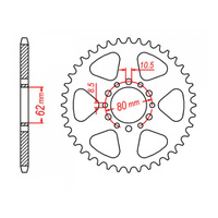MTX 845 Steel Rear Sprocket #520 (51T) (11-3Y1-51)