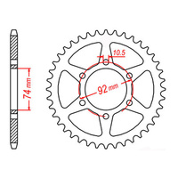 MTX 856 Steel Rear Sprocket #530 (45T) (11-4V8-45)