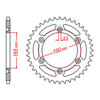 MTX 896 Steel Rear Sprocket #520 (48T) (11-KM2-48)