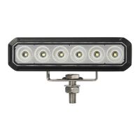 WHITES WORK LIGHT 150MM - FLOOD - OSRAM LED SINGLE MOUNT