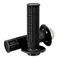 Whites Lock On Grips - Half Waffle - Black (with 6 Cams)