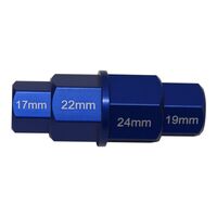 WHITES 4 IN 1 HEX AXLE TOOL ALU BLUE -17/19/22/24mm
