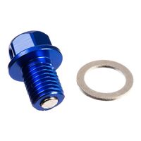 Whites Magnetic Sump Plug M12 x 15 x 1.5 - Blue