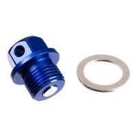 Whites Magnetic Sump Plug M14 x 10 x 1.25 - Blue