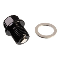 Whites Magnetic Sump Plug M14 x 14 x 1.5 - Black