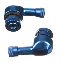 WHITES 90 DEGREE ALLOY VALVE 11.3MM - BLU (PAIR)