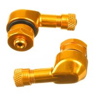 WHITES 90 DEGREE ALLOY VALVE 8.3MM - GLD (PAIR)