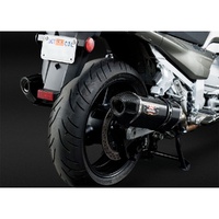 Yoshimura FJR1300A 13-24 R-77 Stainless Slip-On Exhaust, w/ Carbon Fiber Mufflers