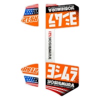 Yoshimura RS-12 OE Branded Four Piece Decal Set - Orange