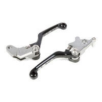 Zeta Pivot Lever Set CP 3-Finger - Suzuki DR250R / DR-Z400S / DR-Z400SM - Black