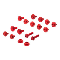 Zeta Aluminium Plastic Bolt Set - Honda CRF450R ('21-) 15 Piece - Red