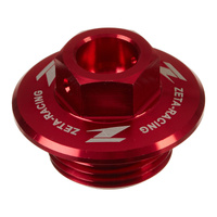 Zeta Oil Filler Plug - Suzuki RM / RM-Z  Yamaha Serow 250 - Red